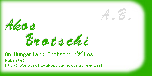 akos brotschi business card